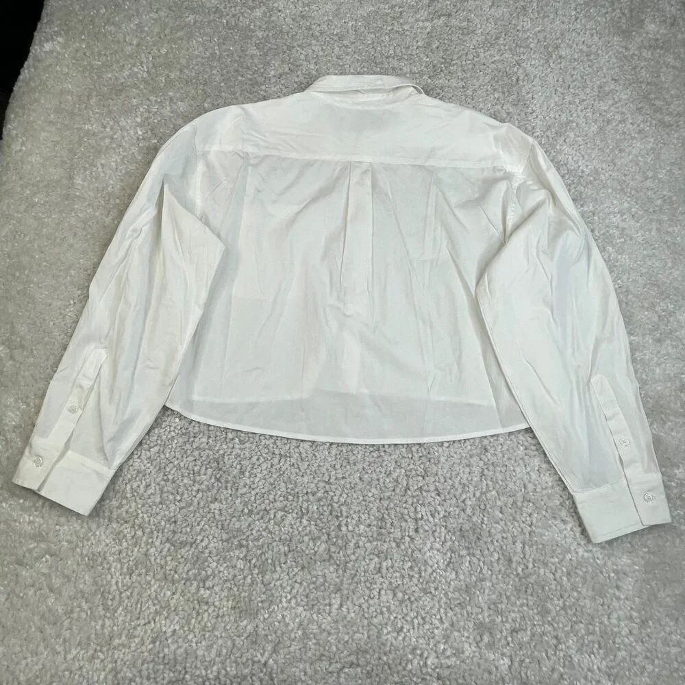 Mayson The Label White Button Up Cropped Shirt - Picture 3 of 7